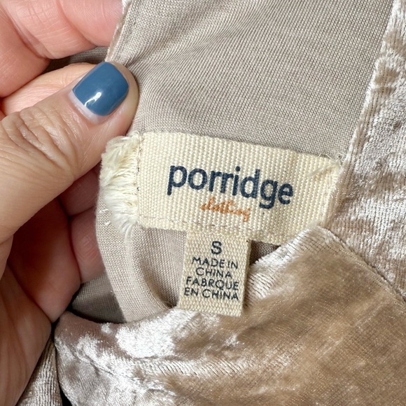 Anthropologie Porridge Crushed Velvet Champage Women’s Sleeveless Top Sz S - Picture 4 of 12